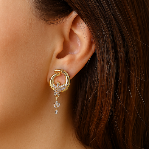 Zərif Parıltılı Sırğa