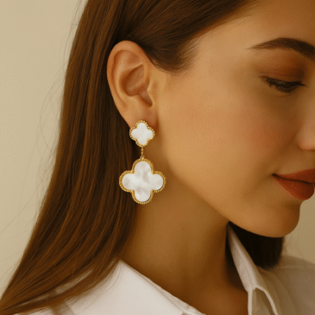 Ağ Van Cleef Sırğa