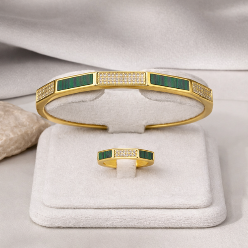 Malaxit Daşlı Model Dəst